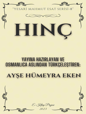 cover image of Hınç